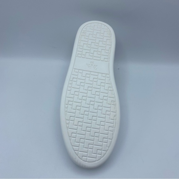 NWT. Zara Women's White Leather Uniform Sneakers. Size 11, 12, 13. - Picture 7 of 15